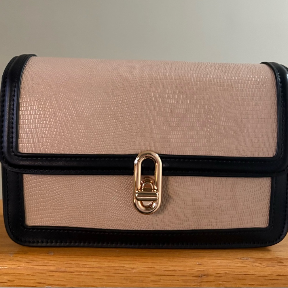 Chic Black and Tan Crossbody Bag